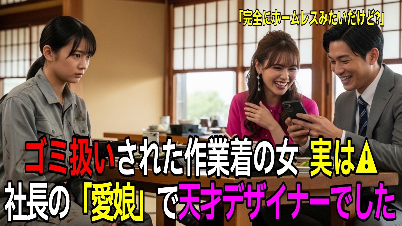 【感動】老舗職人を作業着と嘲笑した秘書、翌日その正体がオーナーの娘と判明し土下座する羽目に【感動する話】【朗読】