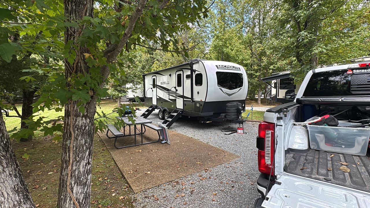 My Campsite for Two Nights..Up The Creek RV Campground..Pigeon Forge, Tennessee ￼