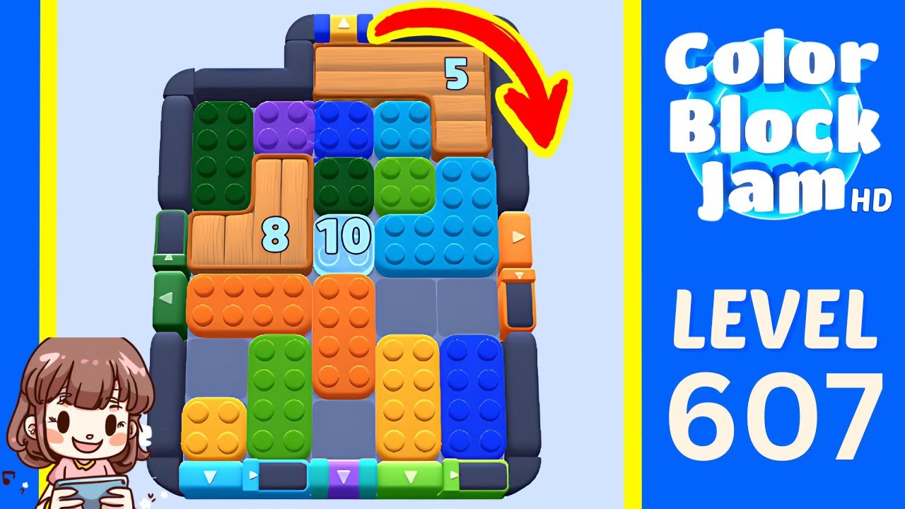 Color Block Jam Level 607 Solution Walkthrough