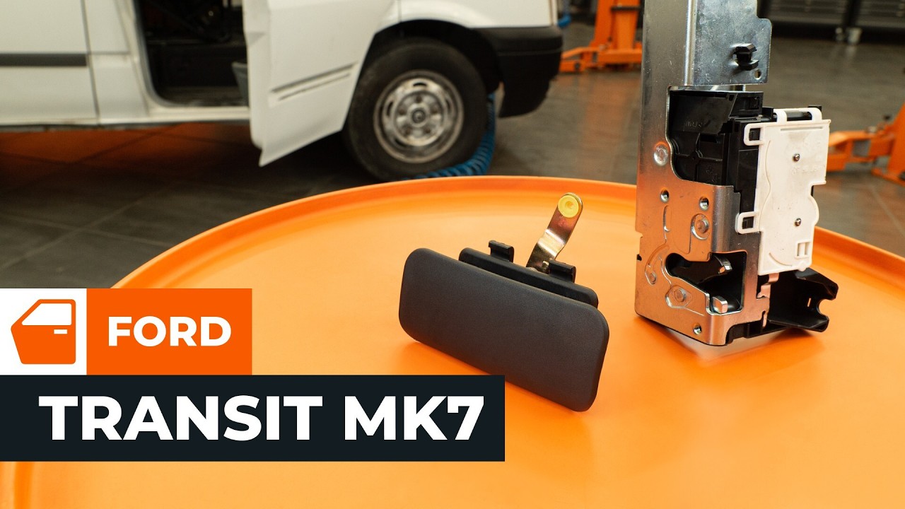 How to change an exterior door handle and lock on the FORD TRANSIT MK7 [AUTODOC TUTORIAL]
