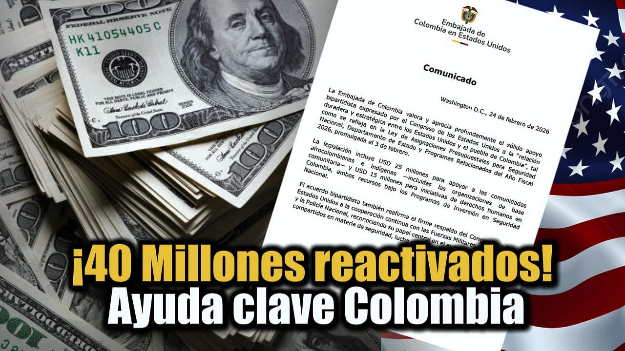 🛑Congreso de EE. UU. revierte recortes y reactiva ayudas clave para Colombia.👇