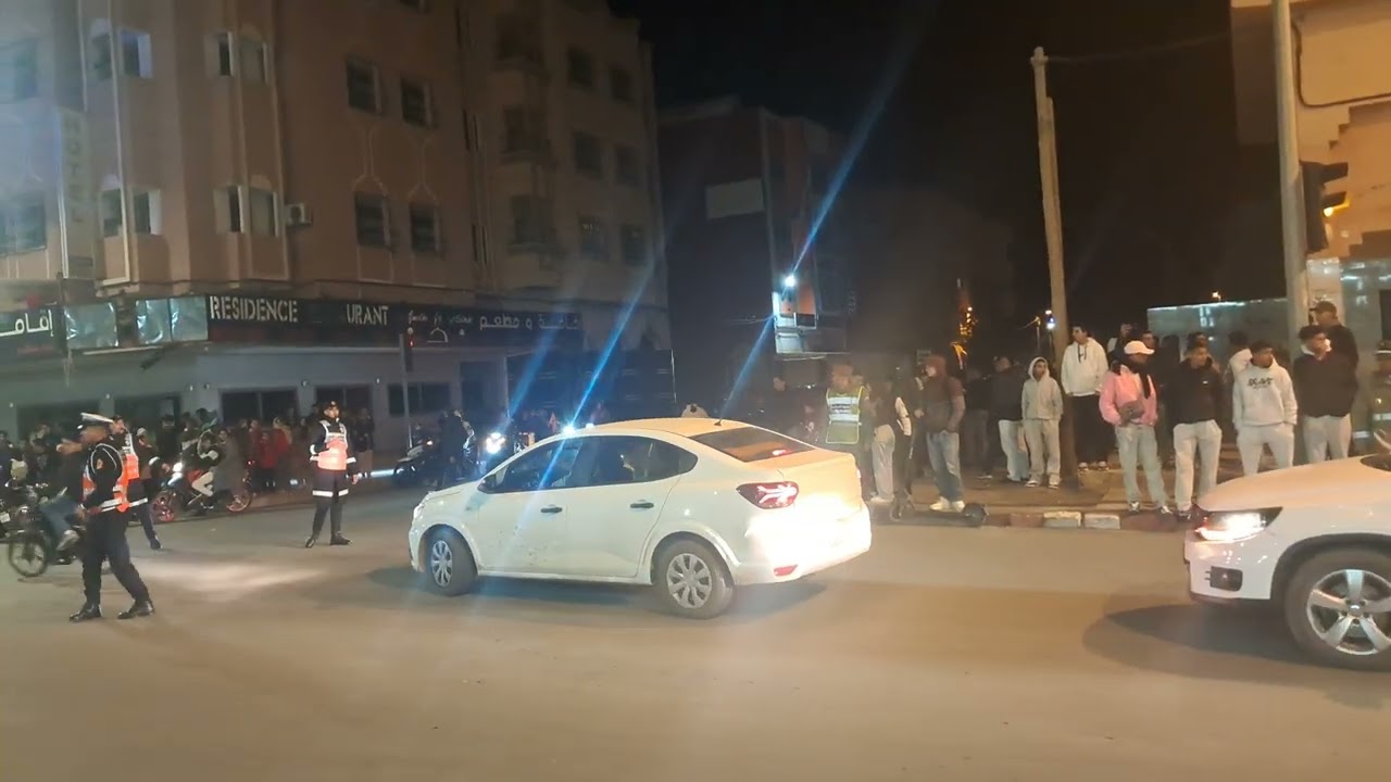 فرحة عارمة بعد فوز المغرب على نيجيريا 