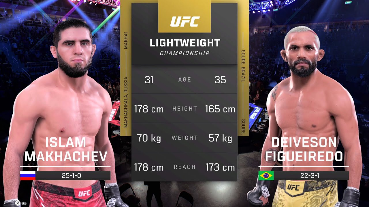 Islam Makhachev vs Deiveson Figueiredo Full Fight - UFC 5 Fight Night