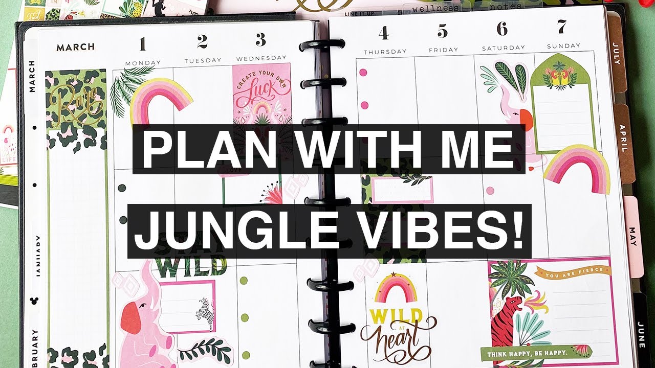 PLAN WITH ME: JUNGLE VIBES! | Classic Happy Planner | Week of March 1, 2021