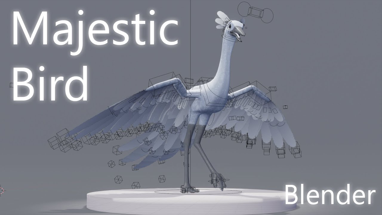 Aeria (Majestic Bird) | 3D Blender Model Showcase