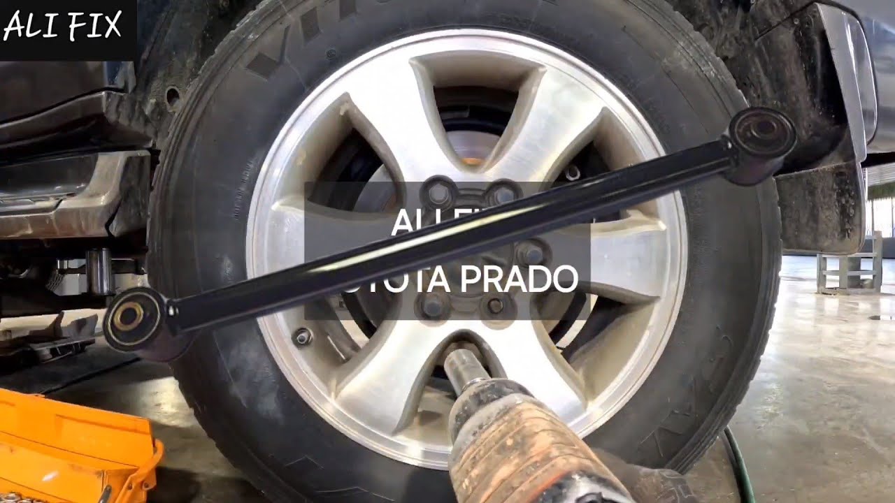 replacing bushing rear trailing arm - rear sway bar bushing ... toyota prado #prado #toyota
