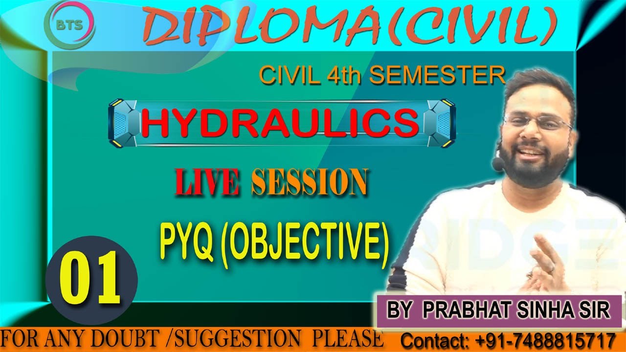 Hydraulics | 2020 (LE) |Objective Question | Bridge To Success Diploma for civil