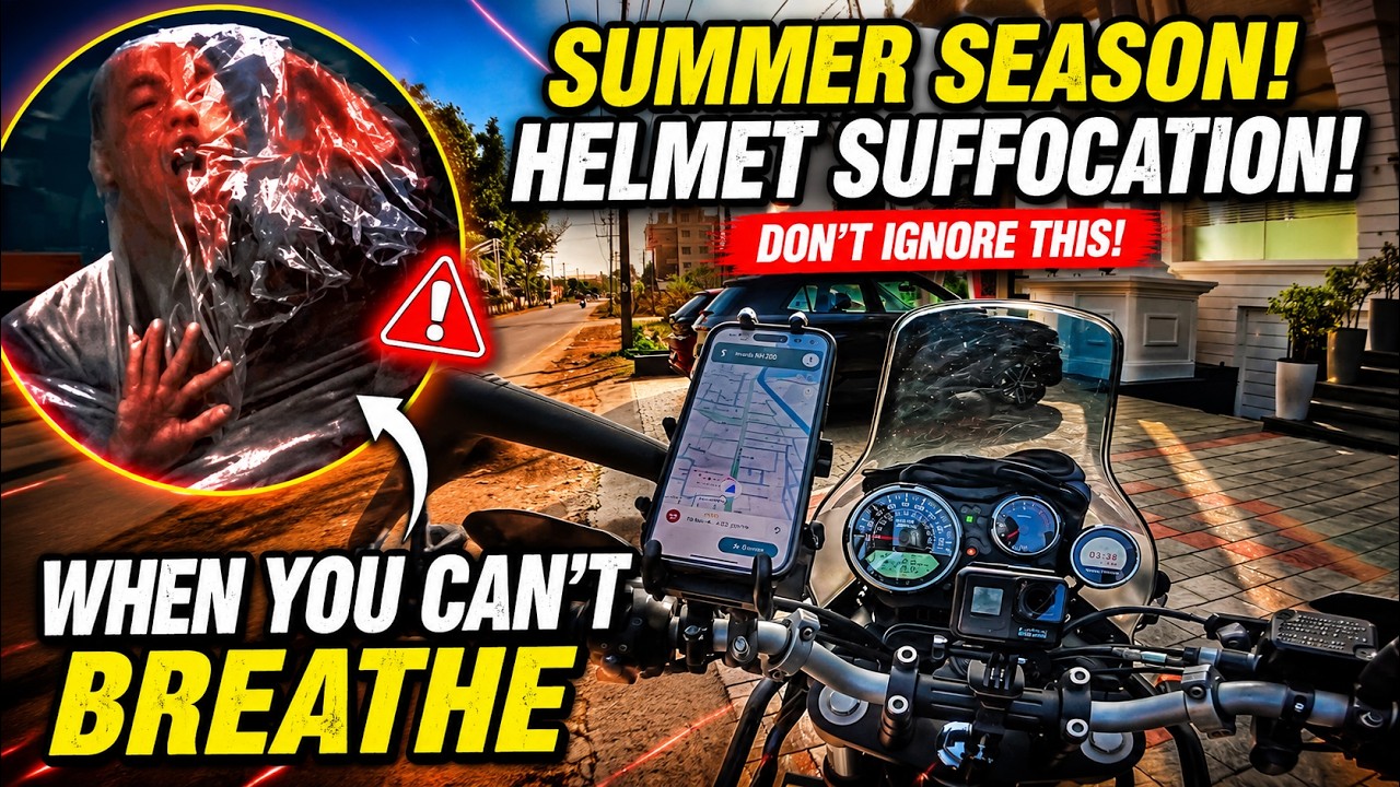 The suffocation inside the helmet | How it feels in summer