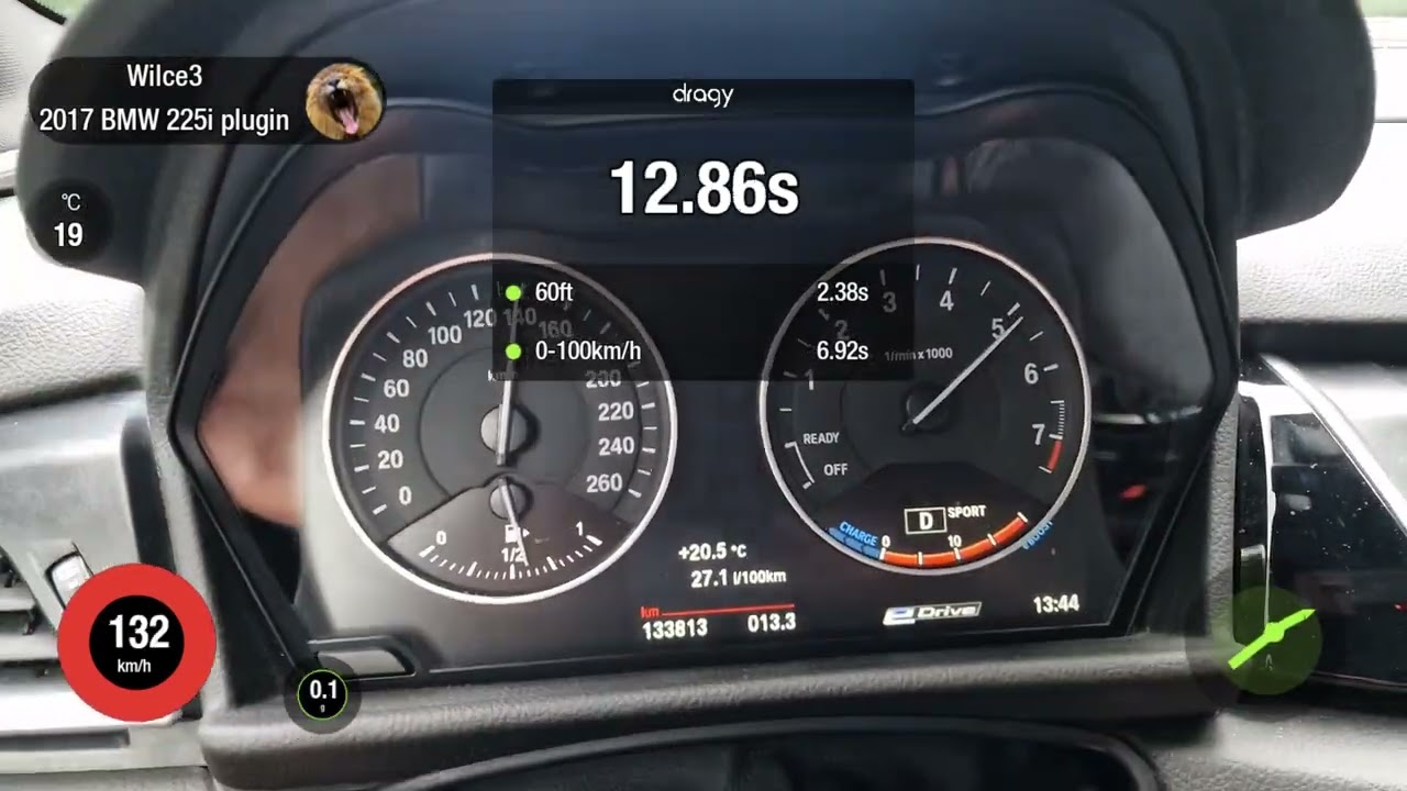 BMW 225i xe plugin  Acceleration 0-100   DRAGY