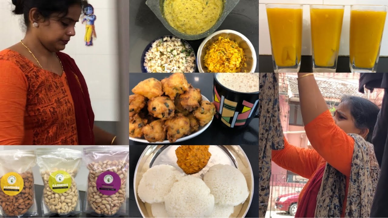 Full Day Vlog/Chow Chow Kothamalli Podi Kootu/Mangalore Bonda/Tomato Coconut Chutney/Mango Muskmelon