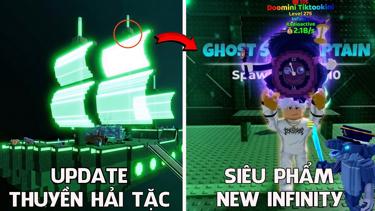 ESCAPE TISUNAMI FOR BRAINROTS | PHÁ ĐẢO UPDATE TÀU HẢI TẶC SỞ HỮU SIÊU PHẨM TITAN INFINITY KHỔNG LỒ.