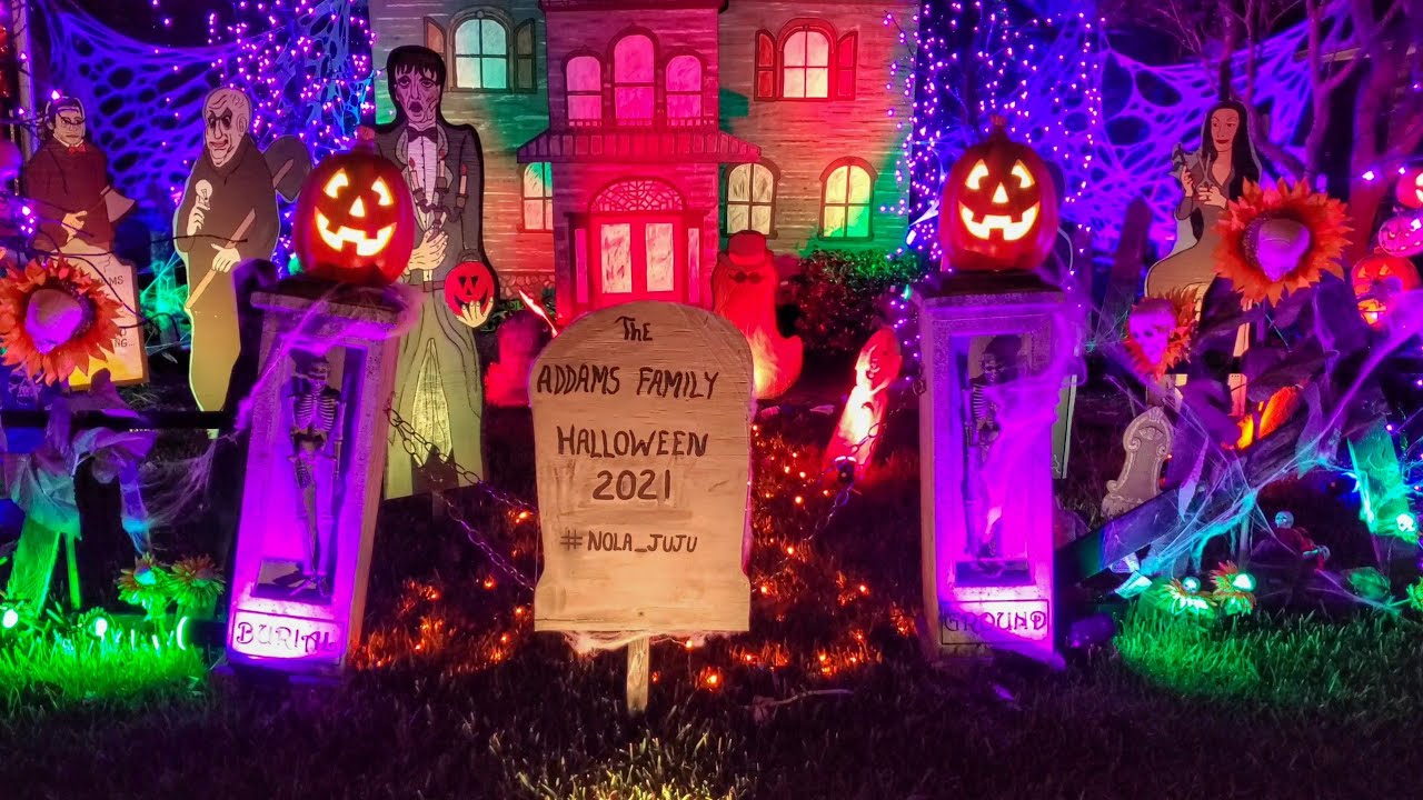Top 3 Halloween Decorated Houses in New Orleans Area 2021 | Kraken House, Addams Family, and More
