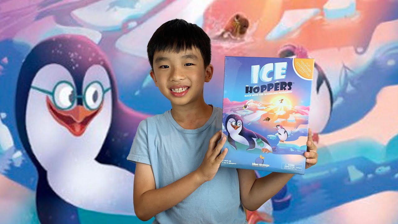 Ice Hoppers Cooperative Kids Penguin Game Unboxing and Review | Blue Orange Games