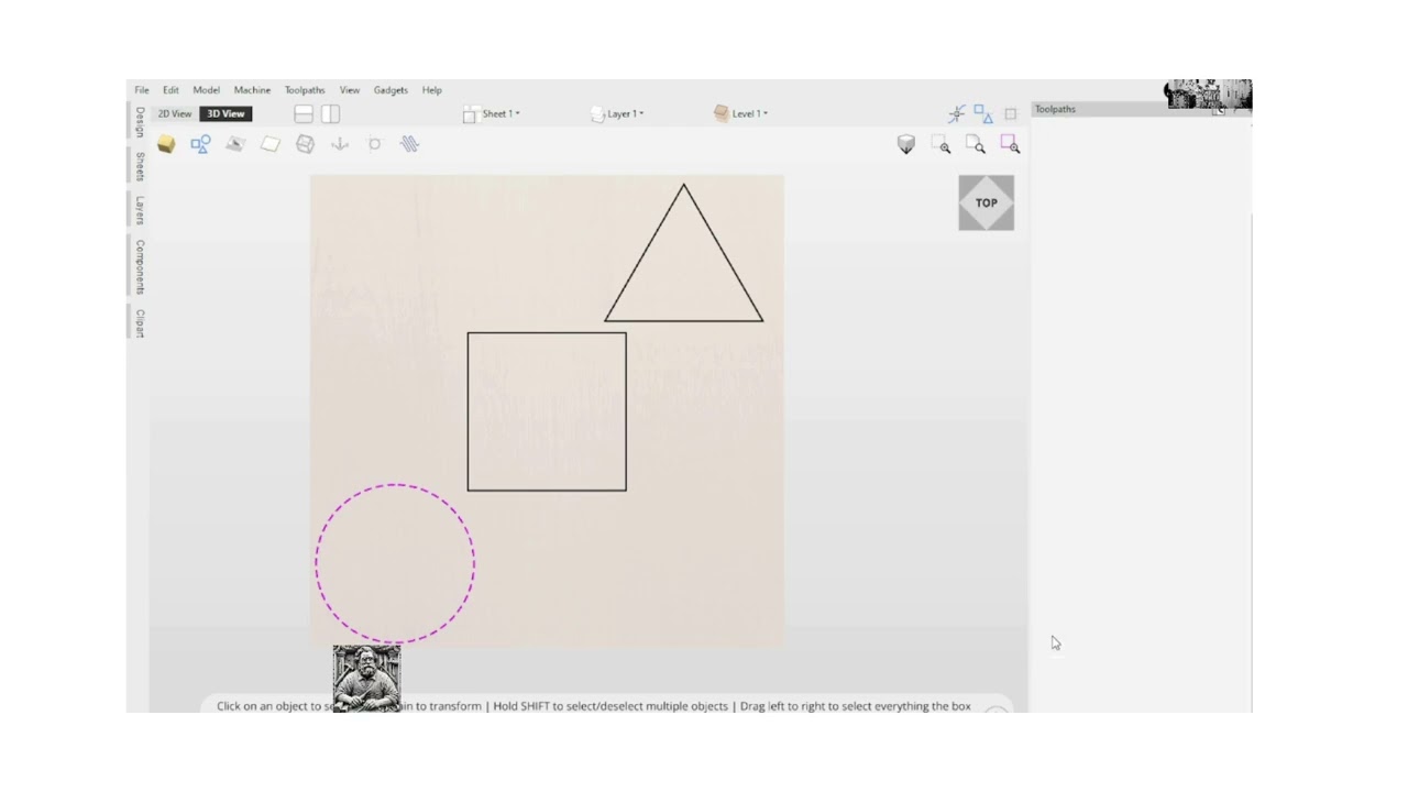 Vectric Aspire v12.5 - 3 Simple Toolpaths - Part 1 - Profile Toolpath