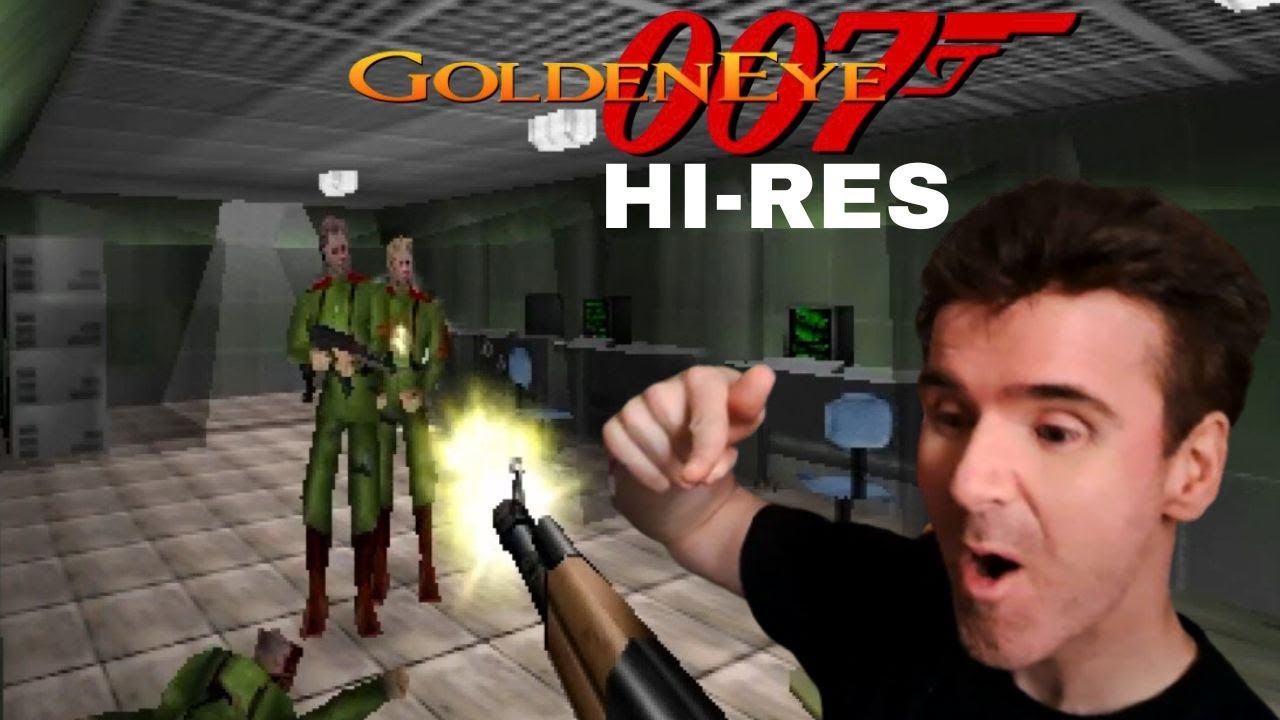 Джеймс Бонд в высоком разрешении на настоящей Nintendo 64! [Золотой глаз 007] Давайте играть!