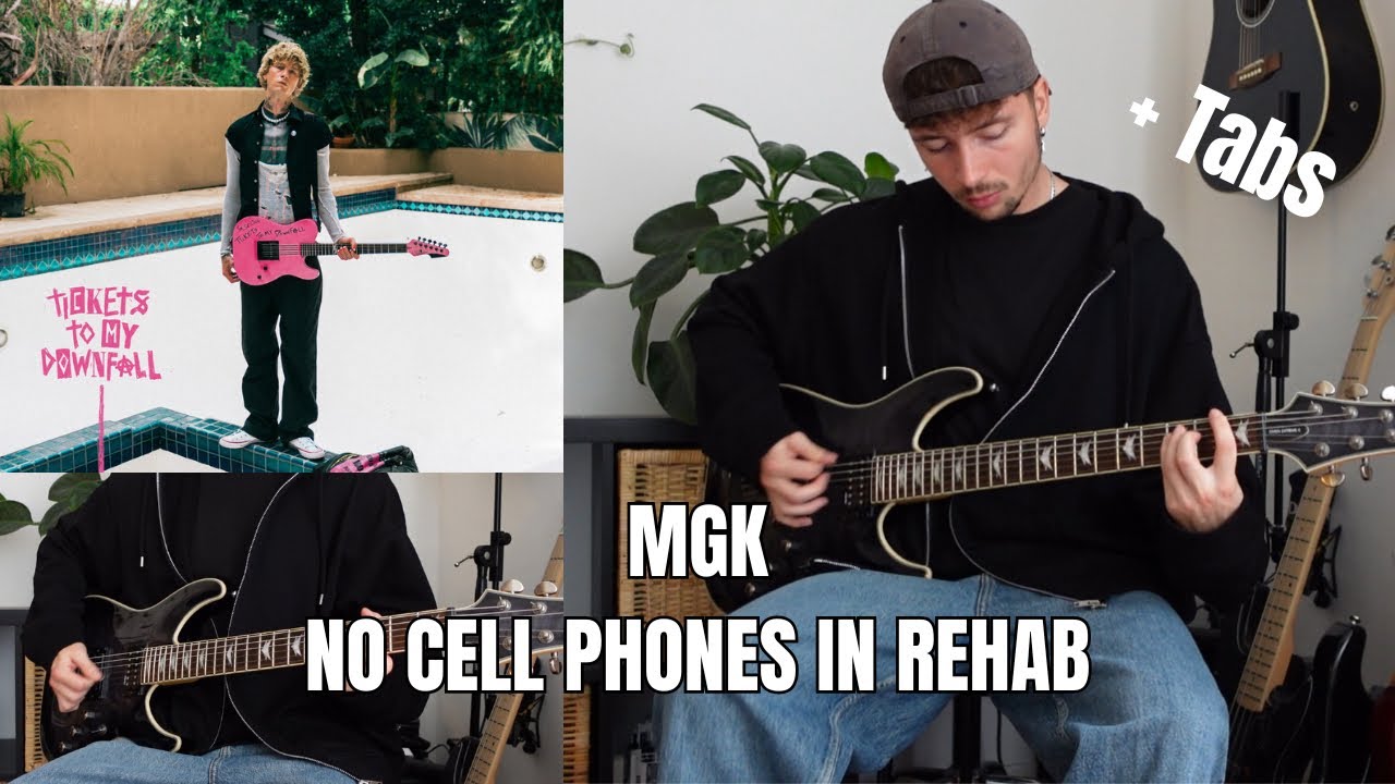 mgk - no cell phones in rehab (Guitar Cover + TABS)