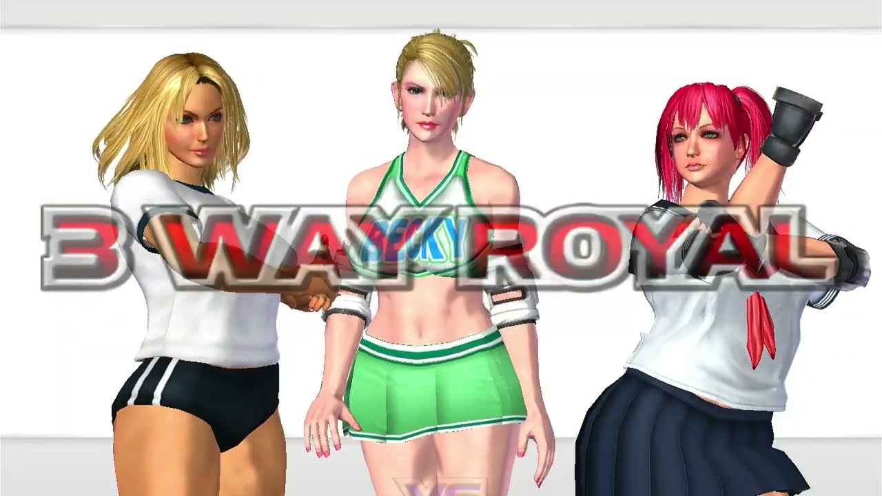 #RumbleRoseXX: Dixie Clemets vs Candy Cane vs Miss Spencer 3 way match gameplay video