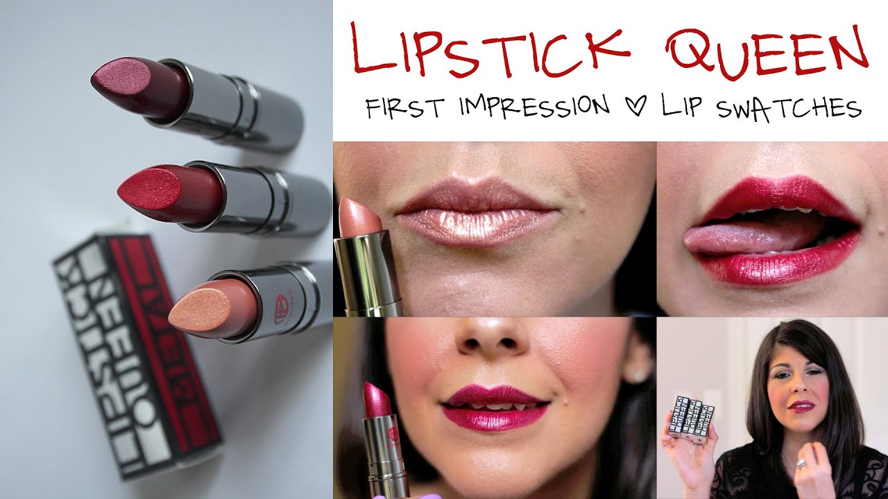 Lipstick Queen First Impressions Metal LIP SWATCHES! + Mini Review