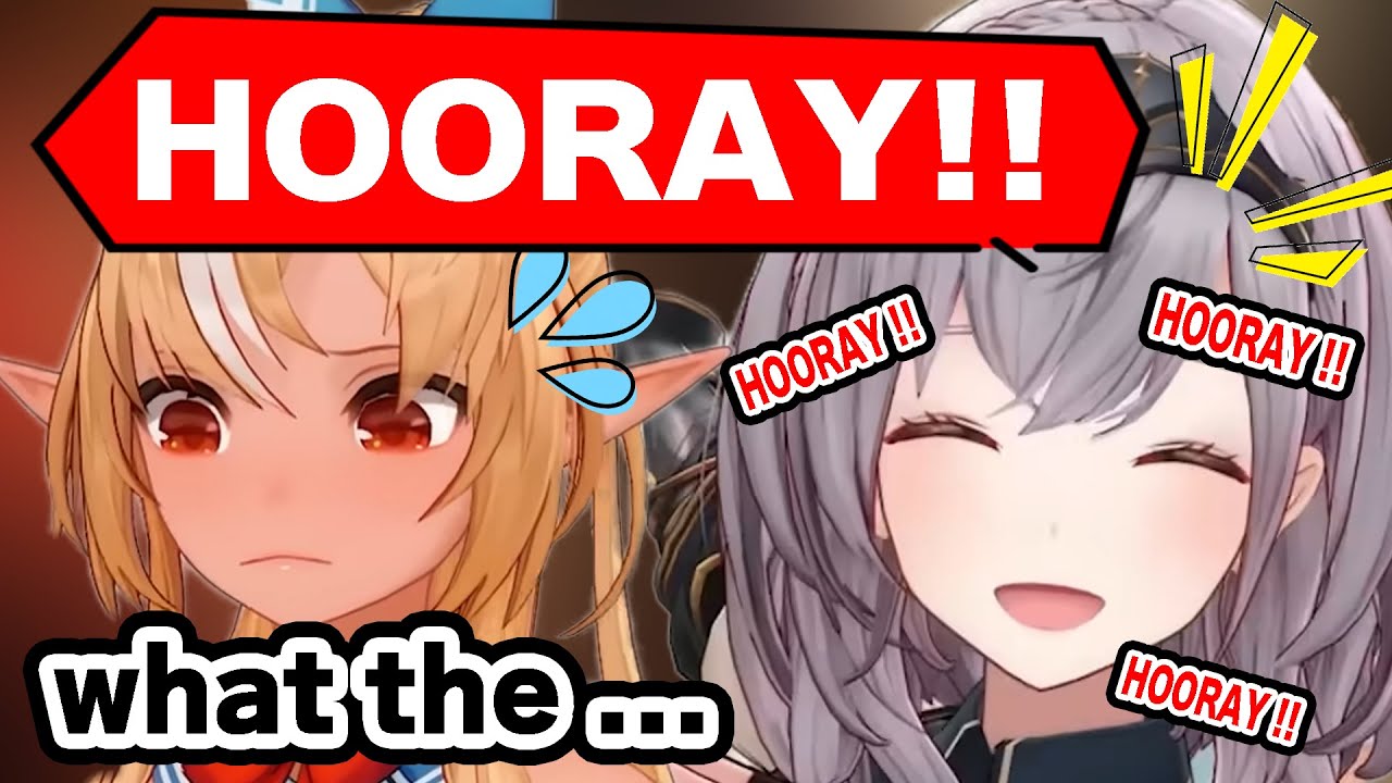 Noel Leaves Flare Baffled with “Hooray” Spree【Hololive / ENG Sub / Shirogane Noel & Shiranui Flare】