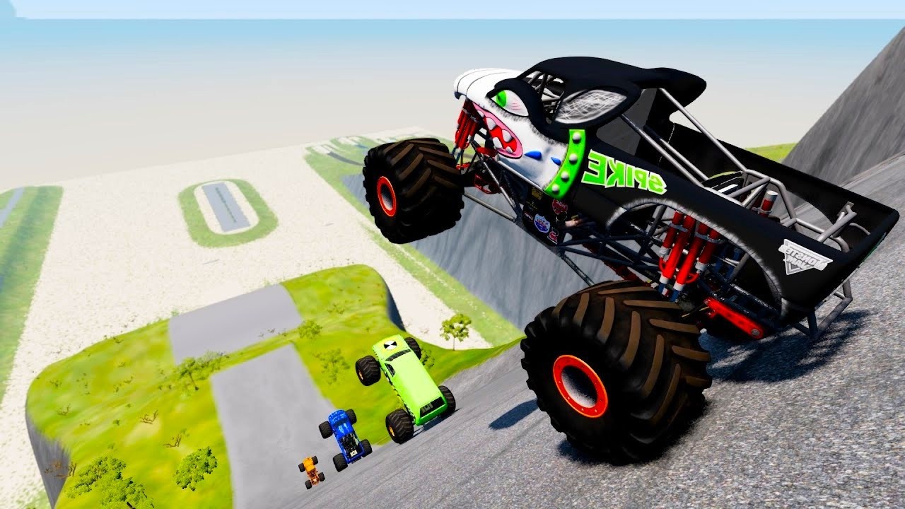 Epic High-Speed Monster Trucks Crazy Jumps & Crashes in BeamNG.drive #020