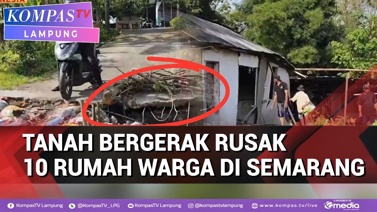 Tanah Bergerak Rusak 10 Rumah Warga di Tembalang Semarang