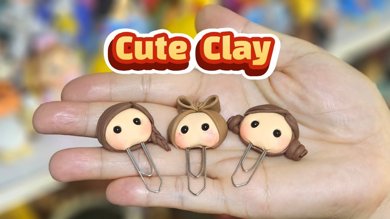 DIY Mini Clay Girl Paperclips! 📎✨ | Cute & Easy Polymer Clay Tutorial
