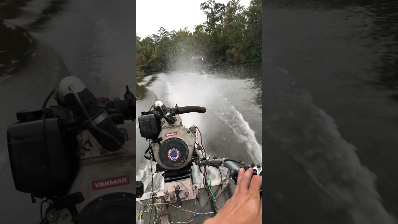 Homemade turbo yanmar diesel surface drive