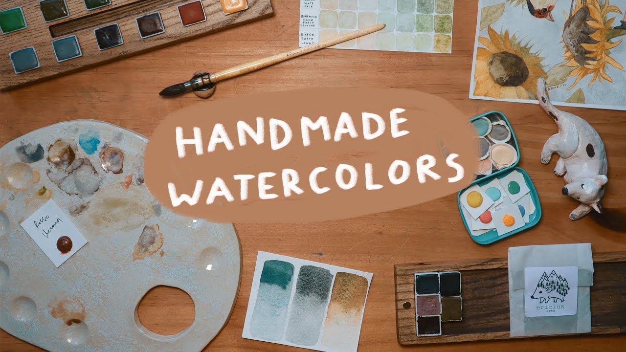 Cozy handmade watercolour art haul 🫖 Relaxing colour swatching & chat. Essee, Beyond indigo, Ericius