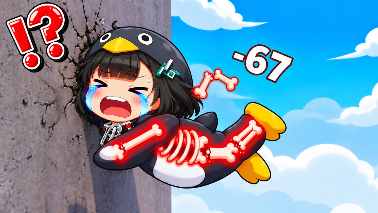 GUGUGAGA Penguin Plays Break your Bones in Roblox 😱