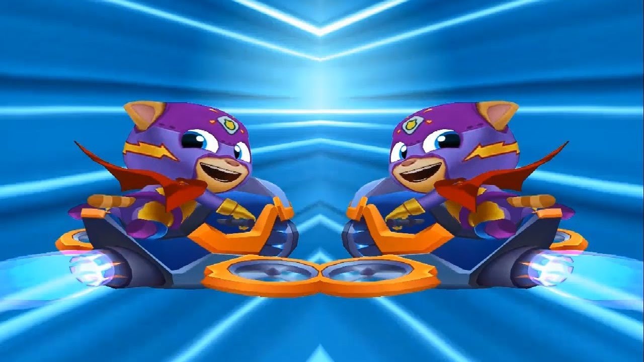 Talking Tom Hero Dash New Update  2019 Ride the jet Bike SUPER GINGER  VS THE MIRROR
