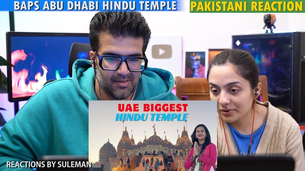 Pakistani Couple Reacts To UAE Biggest Hindu Temple | BAPS Hindu Mandir Abu Dhabi | First Day Dashan