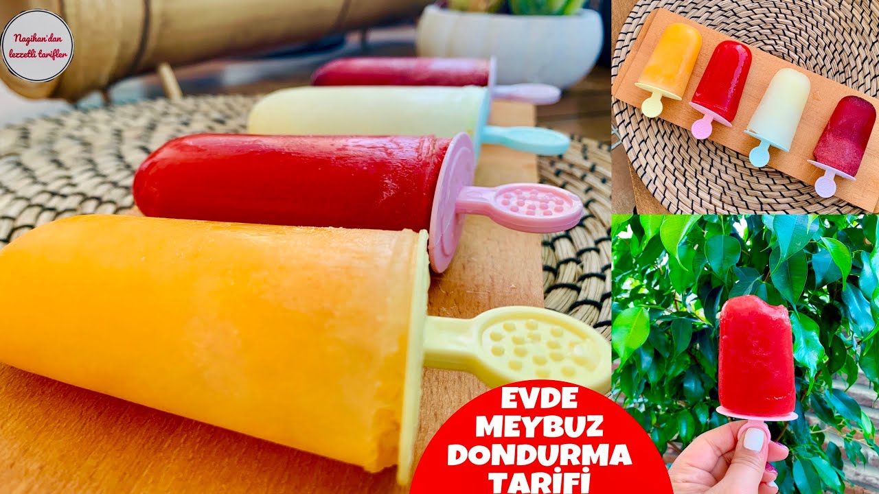 MEYBUZ DONDURMA 🍧 4 MALZEYLE 4 FARKLI DONDURMA TARİFİ ✅