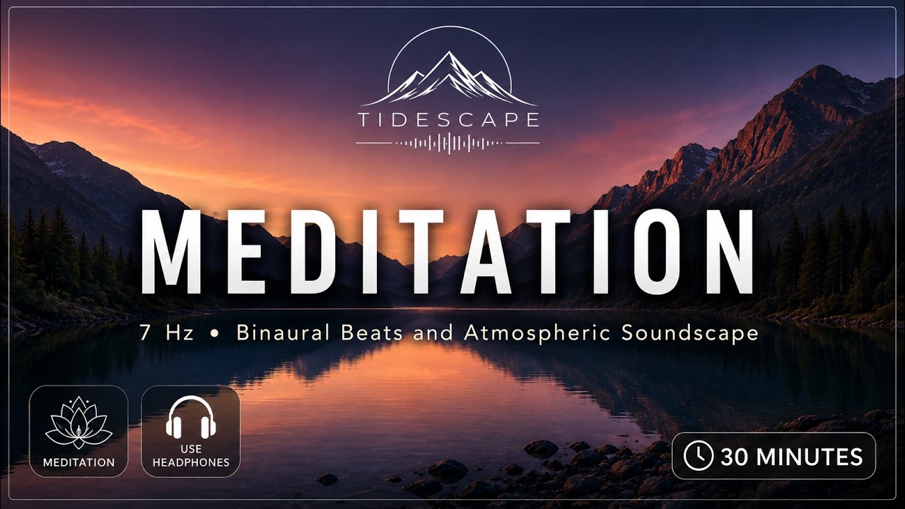 7 Hz Theta Binaural Beats for Meditation | Inner Stillness Ambient Soundscape | 30 Minutes