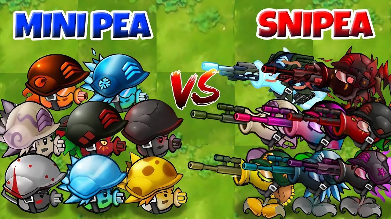 PVZ FUSION 3.1 Challenge! All Mini Peashooter VS Sniper Pea VS Obsidian Gargantuar-Who Will Win?
