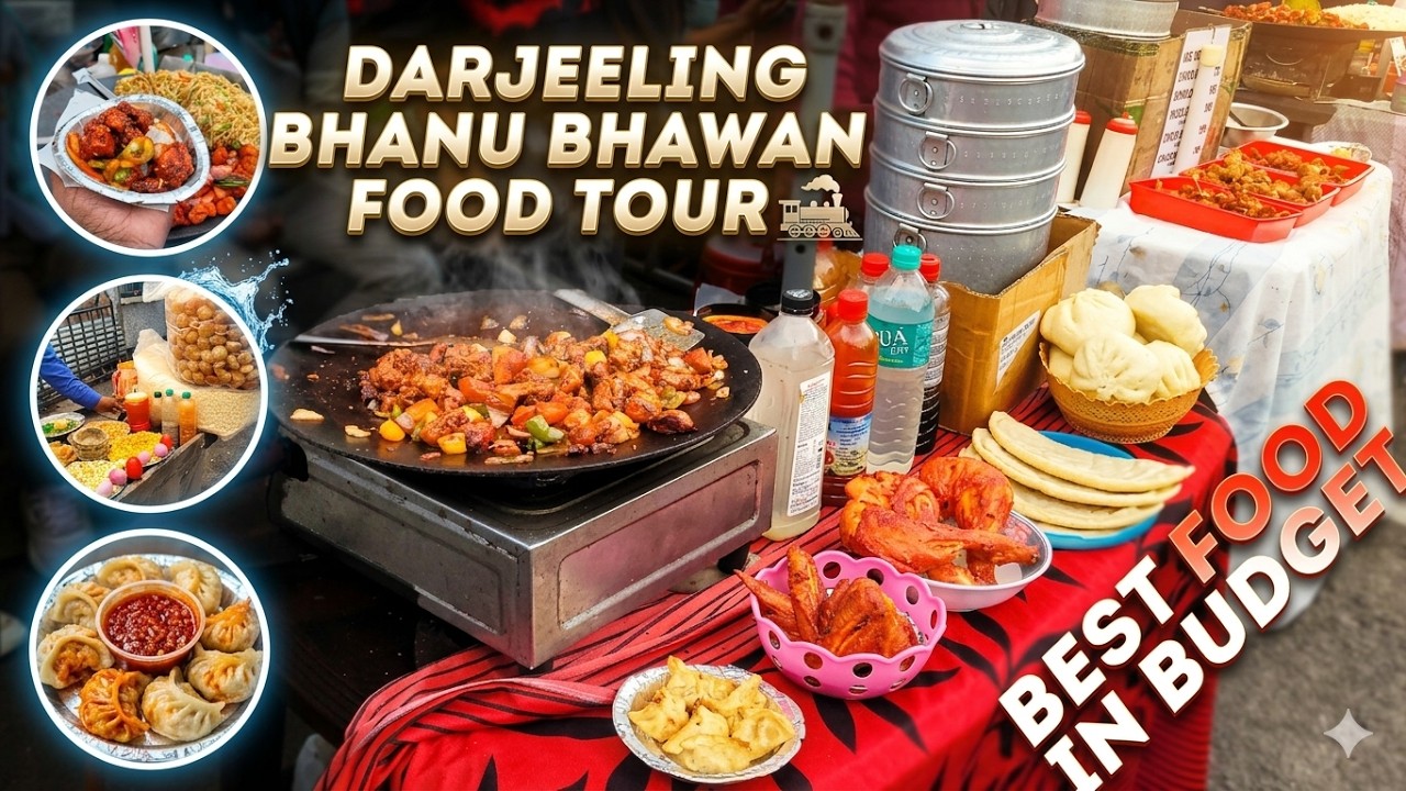 Darjeeling Street Food Tour in New Mahakal Market | Cheaest Street Food in Darjeeling Bhanu Bhawan
