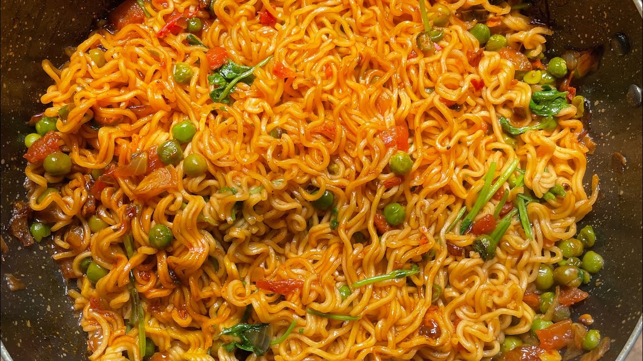 BEST RECIPE FOR SPICY NOODLES 2x🌶️🫛🧅