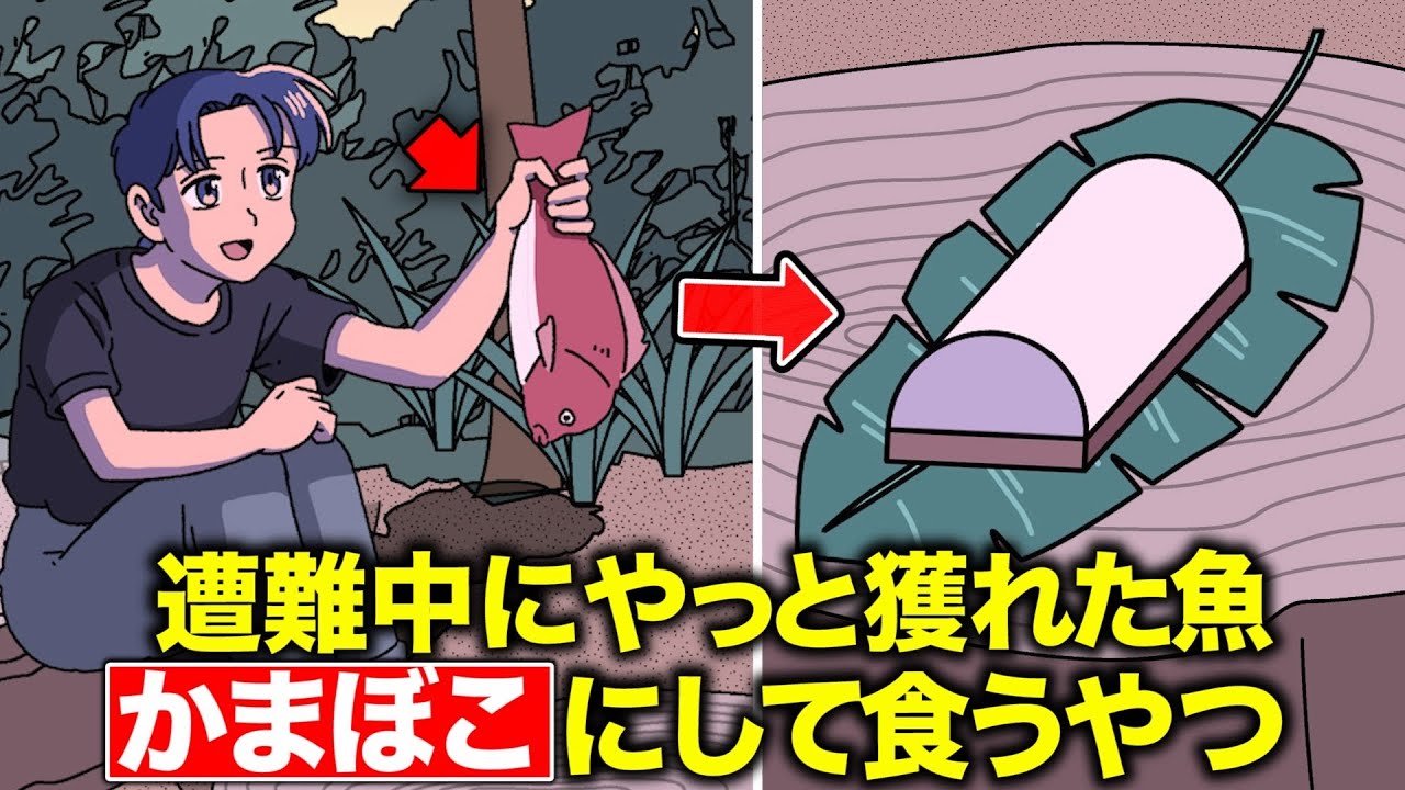 無人島でやっと獲れた魚、かまぼこにして食うやつ【アニメ】【コント】