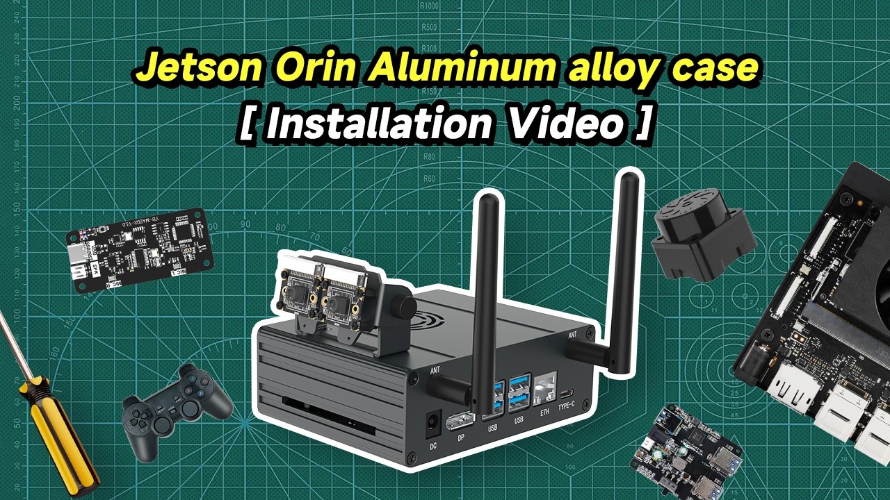 Jetson Orin Aluminum Alloy case installation video for CSI single and dual camera