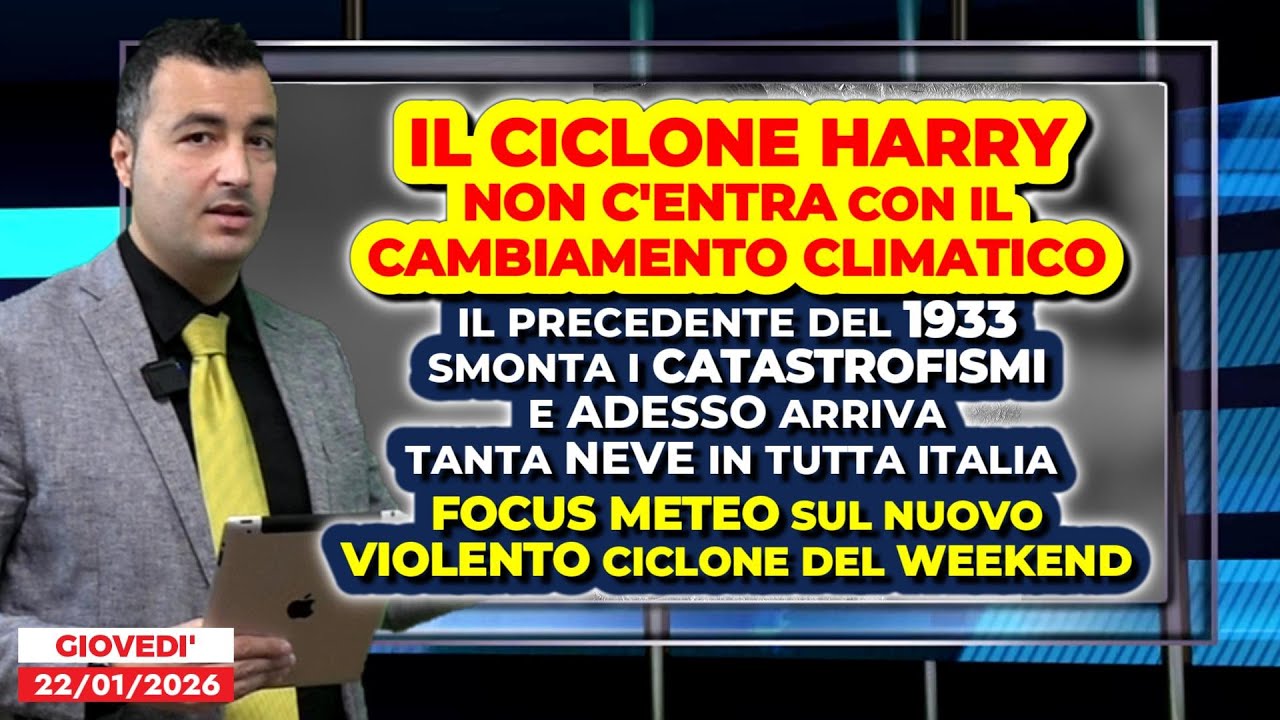 Il Ciclone Harry e le vergognose speculazioni sul Clima. Nuova ALLERTA METEO per il weekend!