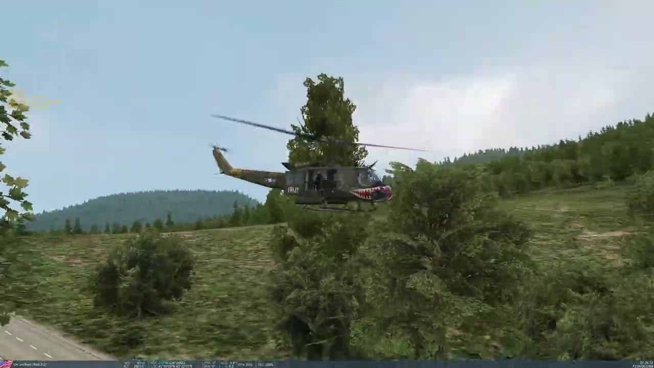 Fun way getting back to base - DCS World - The Underground (Huey)