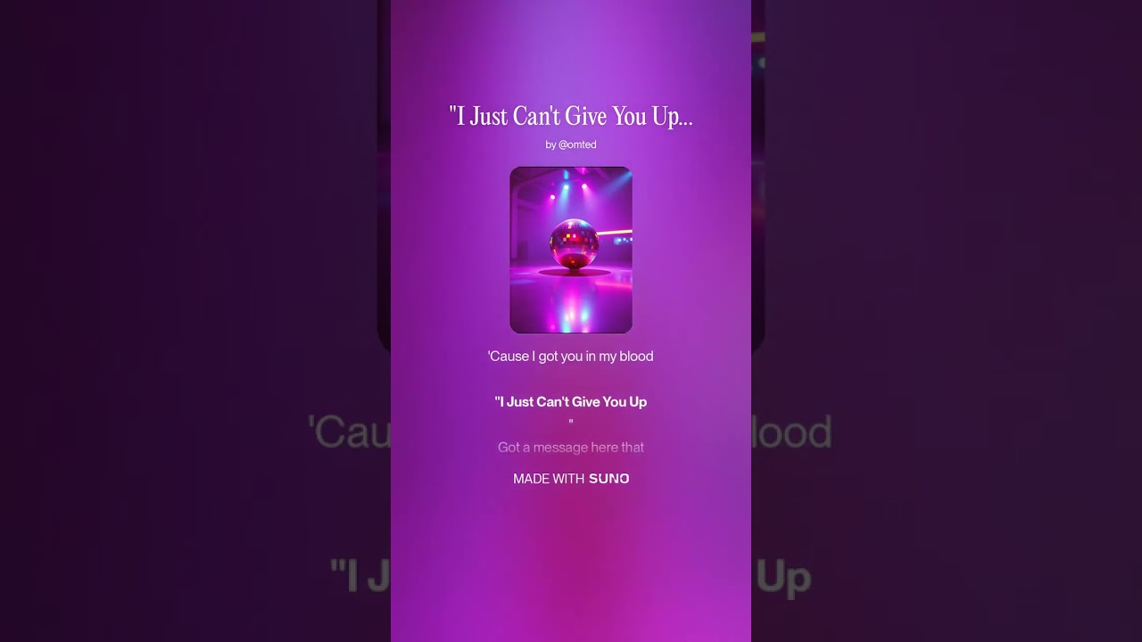 I Just Can't Give You Up  Remix