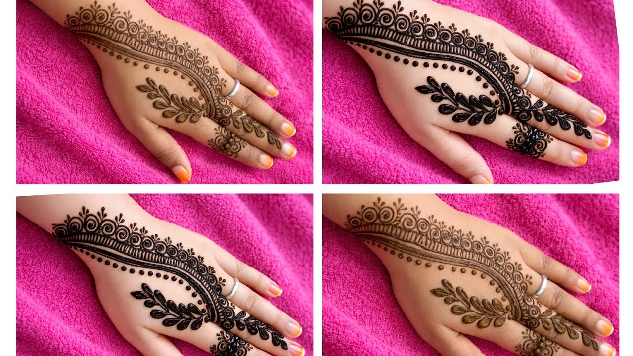 Simple mehndi design #arabicmehndi #henna  dijaen #back hand mehndi design #mehdi ki video #henna 