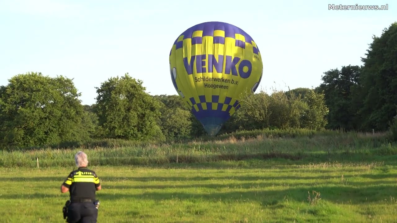 Luchtballon maakt noodlanding in Paterswolde