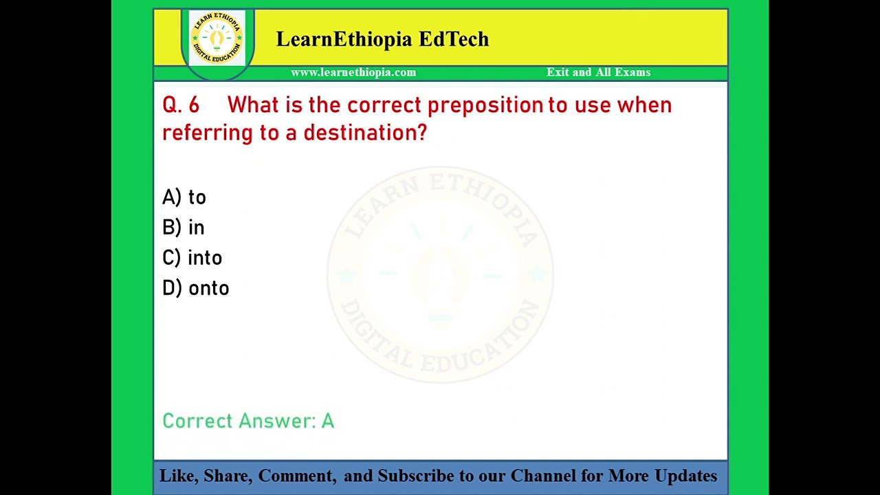English Grammar in Use | Model Exit Exam Questions for English Exit Exam