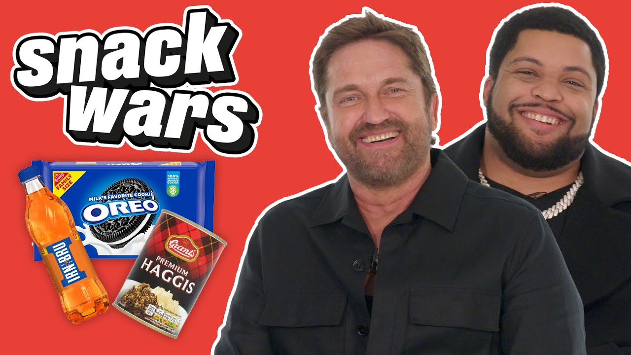 Gerard Butler and O'Shea Jackson Jr. Rate Scottish and US food | Snack Wars