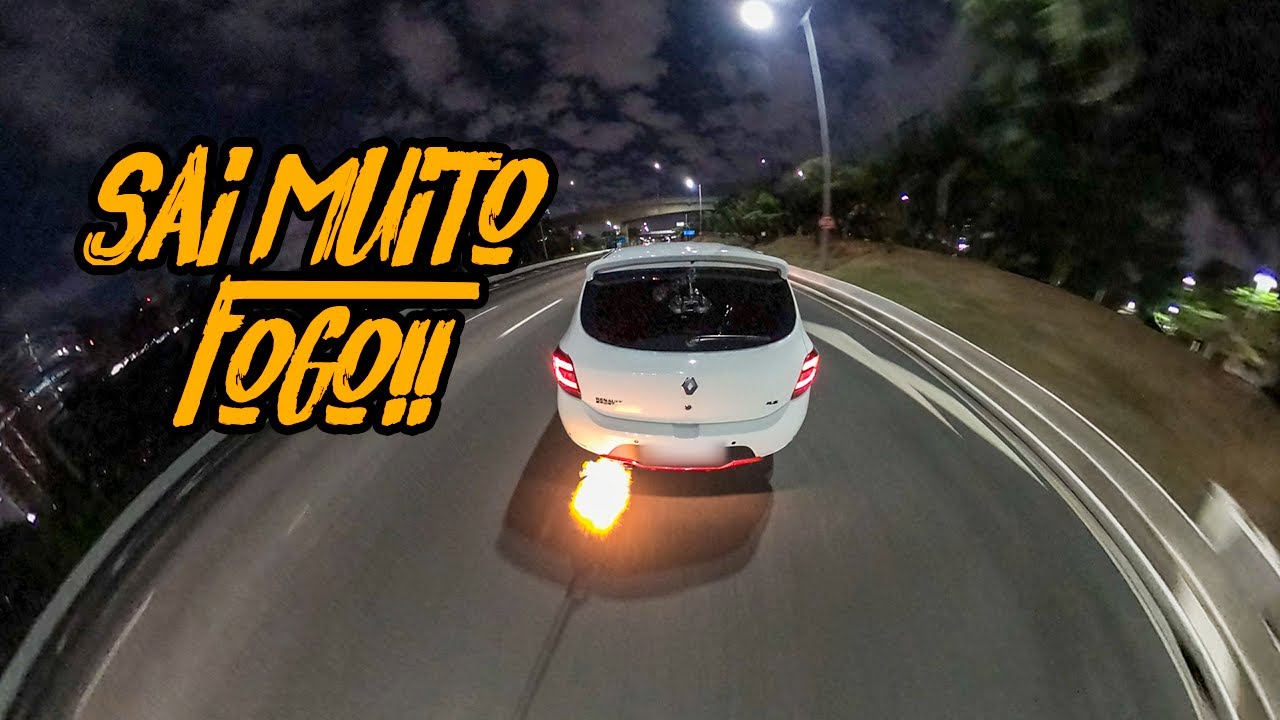 SANDERO RS TURB&Atilde;O DE 400CV!!🔥🚀 ROL&Ecirc; NA MADRUGADA