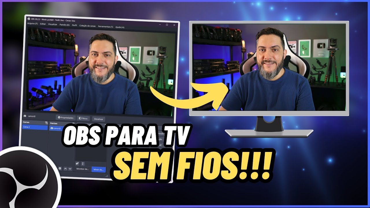 COMO ENVIAR A CÓPIA DA LIVE para várias TV's (SEM FIOS) usando OBS Studio [COM ÁUDIO]