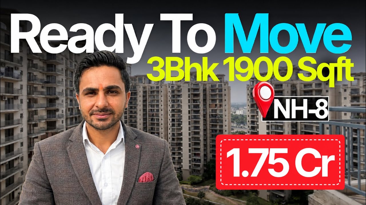 Gurgaon Property Tour || 1900 Sqft 3BHK Ready To Move || Apartment Near NH-8