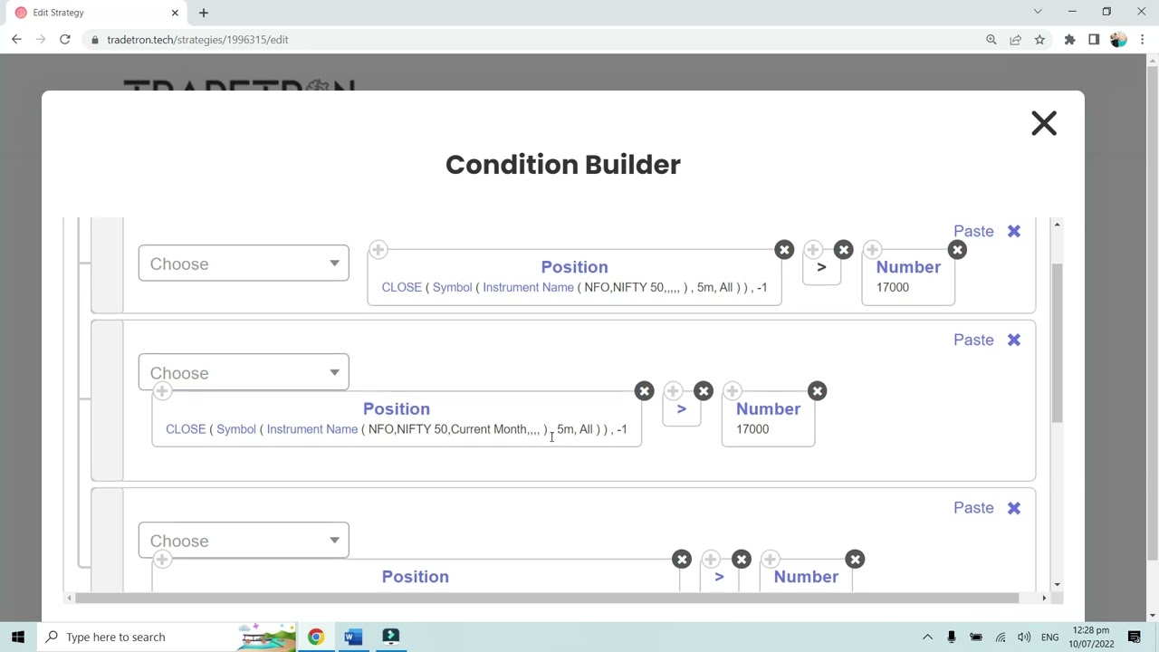 How to Select (Nifty/BankNifty )Spot/Fut Index, ATM/OTM/ITM Options, Cash Stocks for Condition Check