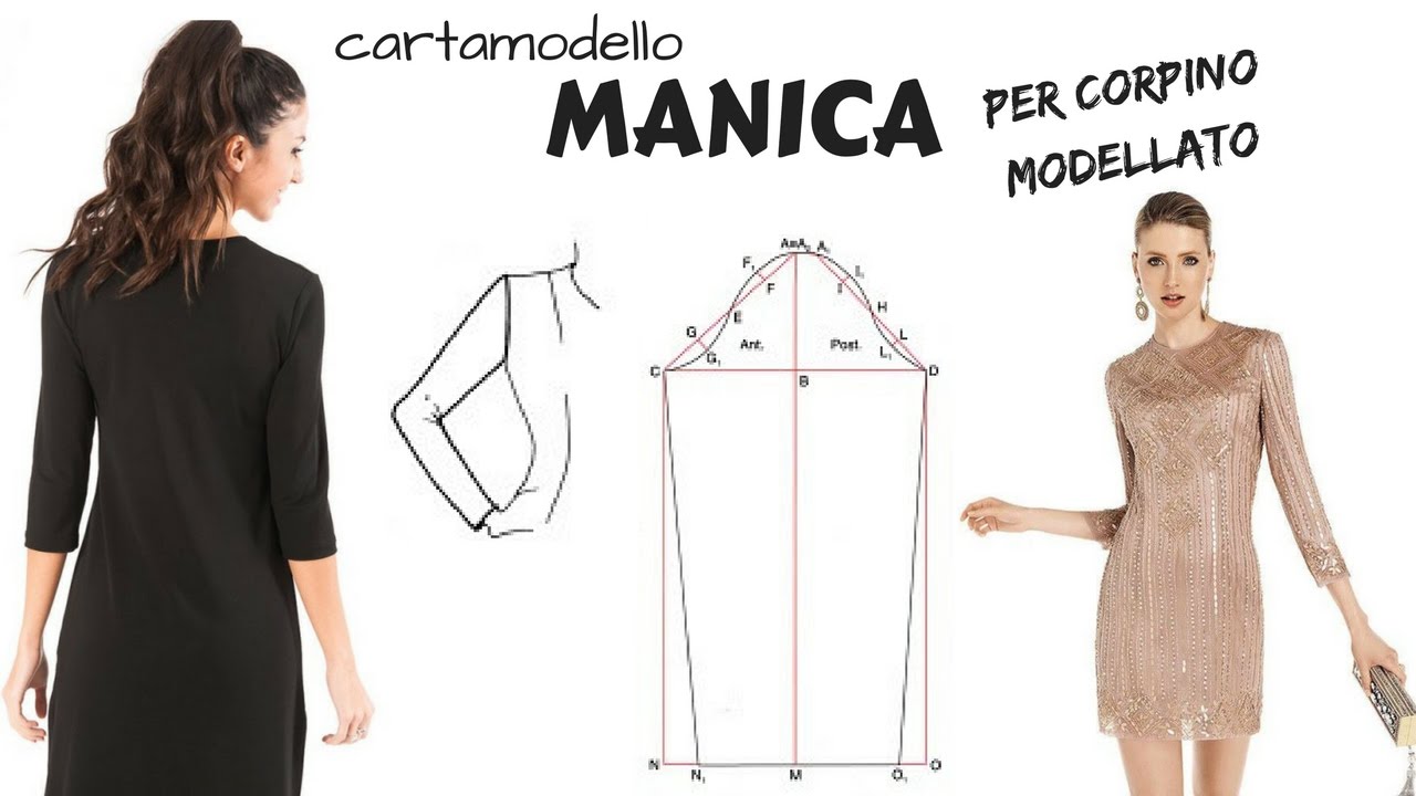 costruire la MANICA per corpino modellato - spiegazione cartamodello